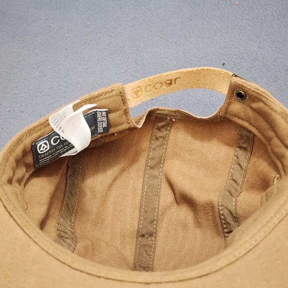 Coal Hat Cap Strap Back Mens One Size Brown 5 Panel Camp Herringbone Edison - Picture 11 of 11